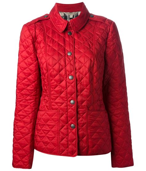 burberry kencott red|Designer Quilted Jackets for Women .